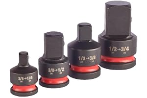Milwaukee SHOCKWAVE adaptersats 4 delar 3/8 tum och 1/2 tum