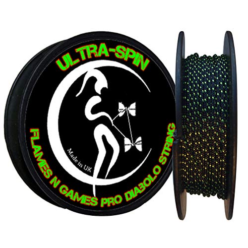 Flames N Games ULTRA-SPIN Pro Ficelle Diabolo 10m (Noir/Jaune)