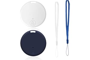 WITFOAM 2 Pcs Localizador GPS Bluetooth 5.2 Inteligente para Llaves, Carteras, Mascotas y Maletas, con Alarma Sonora, Búsqueda Bidireccional, Batería Reemplazable, Alcance 15 m, Compatible iOS y Android