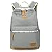 Produktbild Leichter Rucksack Mädchen Retro Canvas Taschen niedlich Casual Schultaschen für Damen grau
