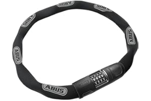 ABUS Kettenschloss 8808C - stabiles Zahlenschloss aus speziell gehärtetem Stahl - gut lesbare Zahlen mit Verdeck - ABUS-Siche