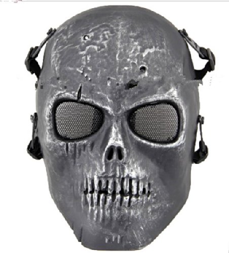 Coofit Ghost Skull Airsoft Paintball Maske militärische Vollschutz Halloween-Kostüm (Style 6)