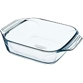 PYREX&reg; Boro Let's Share Square Oven Dish 29.5x22.5x6.8cm | Transparent, Boron, square shape, glossy finish, 29.5x22.5x6.8cm