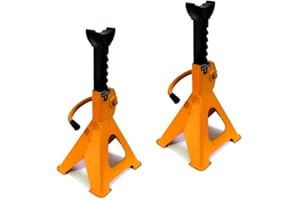 FAST WORLD SHOPPING ® Coppia Cavalletti 3 Tonnellate Sostegni Per Auto Autoveicoli Stand 3000 Kg Supporti Assale Colonne Colonnine Alzatine Alzate