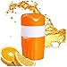 Produktbild Küche Manuelle Entsafter Manuelle Saftpresse,Zitronenpresse Saftpresse Manuell Zitruspresse Hand Entsafter,Obst Orange Squeezer Hersteller Küche Citrus Abdeckung Rotierende Hand Mit Tasse Bar (Gelb)