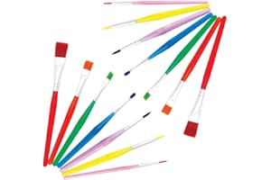 Baker Ross FE334 Set di Pennelli Assortiti - Confezione da 14, Pennelli per bambini, fornimento di pittura
