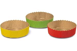Guardini, Set di 6 stampi crostatine Ø 10 cm, Monouso, Carta da forno, Colori assortiti, Made in Italy, Linea Easy Bake