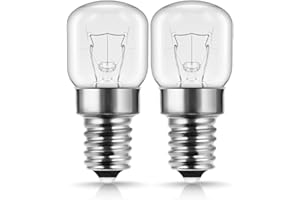 LAMARE Pack de Bombillas - E14, 15W, 2700K Blanco Cálido - Regulables, Aptas para horno, Microondas, Lámparas de sal – 2 unidades