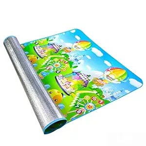 Oceanx Waterproof Single Side Baby Play Crawl Floor Mat for Kids Infant Picnic School Home Crawling Play Mat Playmat for Babies (Size 180 x 115 cm)