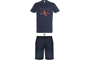 AMERICAN COLLEGE USA 2-częściowy zestaw koszulek + szorty mieszane, granatowy, M