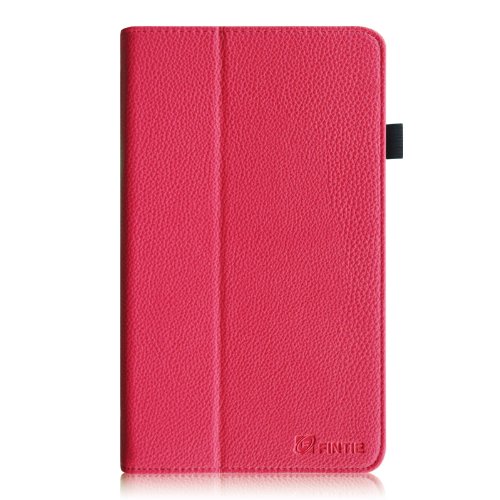 Fintie Samsung Galaxy Tab 4 8.0 Hülle Case – Slim Fit Folio Kunstleder Schutzhülle Cover Tasche mit Ständerfunktion für Samsung Galaxy Tab 4 8.0 SM-T330 SM-T335 (mit Auto Schlaf / Wach Funktion), Magenta - 9