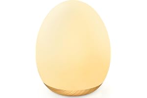 MediAcous Night Lights, 2000mAh Baby Night Light with 7 Colors Changing & Dimming Function, Rechargeable Kids Night Light with 1 Hour Timer & Touch Control for Bedroom, Living Room(Wood Grain)