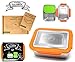 Produktbild ECOtanka 2,0l lunchBox mit orangefarbenen Verschlussrahmen 1x pocketBOX | Ideal für Kinder, Ausflüge, Büro, Schule und Outdoor Camping | Brotdose Bento Box | aus hochwertigem, rostfreien Edelstahl (304) | ökologisch, nachhaltig - BPA frei – robust und langlebig – Edelstahldose | Umweltfreundlich Speisen mitnehmen