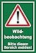 Produktbild Schild - Wild-beobachtung - Bitte diesen Bereich meiden - 30x20cm mit Bohrlöchern | stabile 3mm starke PVC Hartschaumplatte – S00359-107-E +++ in 20 Varianten erhältlich