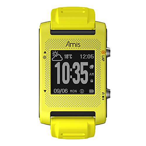 Bryton Amis S430H - Reloj GPS para Running con Sensor cardíaco Ant+, Color Amarillo