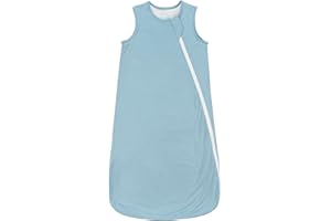 SIMYJOY ENJOY THE SIMPLICITY SIMYJOY Baby Sleeping Bag 1.0 Tog 18-36 Months Newborn Bamboo Sleep Sack Toddler Wearable Blanket with 2-Way Zipper, Blue