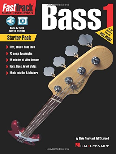 FastTrack Bass Method: Starter Pack (Book/Online Audio & Video): Includes Book 1 with Online Audio and Video (Fast Track Music Instruction)
