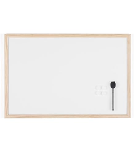 Magnetisch Whiteboard Met Massief Grenenhouten Frame 60x40 Cm