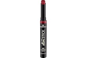 ‎ESSENCE COSMETICS essence THE slim STICK, Lippenstift, Nr. 107, Rot, langanhaltend, pflegend, Expressergebnis, farbintensiv, matt, vegan, ohne Parfüm, ohne Alkohol, ohne Parabene, 1er Pack (1.7g)