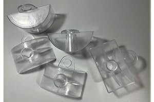 WANDBREITE Entretoises en plastique polystyrène PS, transparent, avec œillet latéral (profil sinusoïdal 76/18, entretoises)