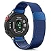Produktbild MoKo Armband für Garmin Forerunner 220/230/235/620/630/735 - Milanaise Wrist Band Strap Watchband Uhrband Uhrenarmband Erstatzband mit Magnet-Verschluss für Garmin Forerunner 235 WHR Laufuhr, Blau