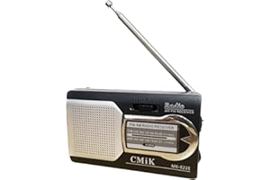 AWAN MARKETING Portable Radio Battery Operated, AM FM Radio Pocket, Small Radio Transistor with Tuning Light, Back Clip, Excellent Reception for Outdoor & Indoor & Emergencies - MK-822E