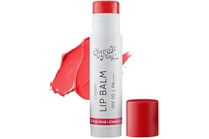 Chemist At Play's Cherry Lip Balm| Repairs Chapped Lips Brightens Dark Lips | 1% Kojic Acid| SPF 50 PA++++| For men and women| 4.5gm