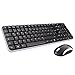 Produktbild Crown Micro Tastatur-Maus-Set CMMK-111W Kabellose Tastatur UND Kabellose Maus Wireless Mouse 2.4Ghz USB Nano Empfänger Schlankes Design Windows Mac Schwarz