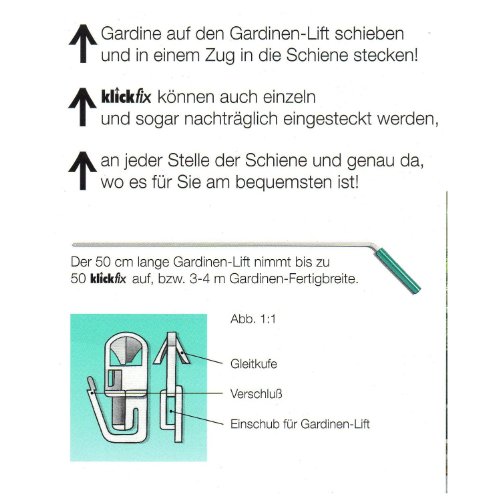 Klickfix Gardinengleiter- das Original a 50 St. - 2