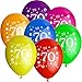 Produktbild 100x Rundballons "Zahl 70" bunt Ø25cm + Geschenkkartenset + PORTOFREI mgl. + Helium & Ballongas geeignet. High Quality Premium Ballons vom Luftballonprofi & deutschen Heliumballon Experten. Luftballon Deko zur 70. Geburtstagsfeier und tolles Luftballongeschenk zum 70. Geburtstag.