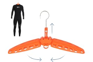 Gimilife szybkoschnący składany wentylowany wieszak na kombinezon, akcesoria do surfingu i nurkowania, idealny do suszenia, kamizelka ratunkowa lub BCD (1 szt.)