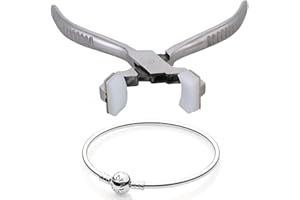 Semme Alicates de reparación de joyas, herramienta de alicates de nariz para doblar pulseras, alicates de flexión de anillos con mango cómodo, acero inoxidable resistente, ideal para profesionales y