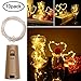 Produktbild SUPERKIT 10pcs LED Flaschen Lichterkette Warmweiß 2 Meter 20LEDs Flaschen-Licht Weinflasche Kupferdraht für Weihnachten Halloween Hochzeit Party Außen Innen Batteriebene