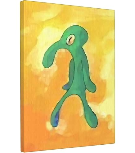 canvea SpongeBob Set di 3 poster in stile Van Gogh & Rembrandt – Immagini artistiche DIN A4 per adulti – Elegante decorazione da parete e idea regalo