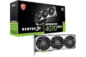 MSI GeForce RTX 4070 Super 12G Ventus 3X OC Carte Graphique de Jeu - 12 Go GDDR6X, 2520 MHz, PCI Express Gen 4, 192 Bits, 3X DP v 1.4a, HDMI 2.1a (Prend en Charge 4K & 8K HDR)