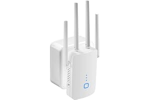 ‎MEETOWN MEETOWN WLAN Amplifier, Dual Band WLAN Repeater 5GHz 2.4GHz 1200Mbit/s WiFi Amplifier, Support WPS, Compatible with All Standard WiFi Routers, Covers up to 9200Sq