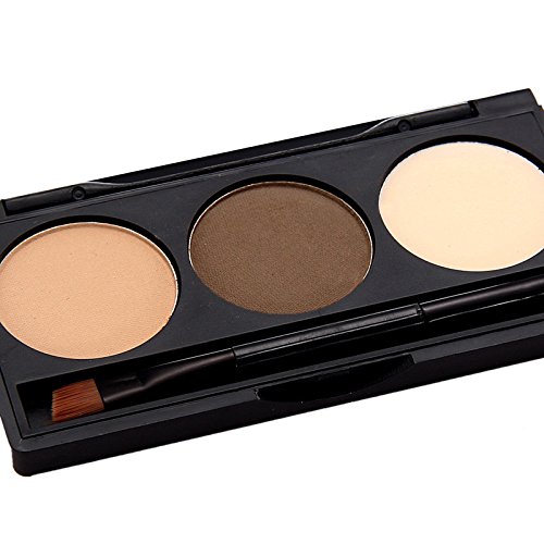 Demarkt Make-up 3 Farben Brauenpuder Schattierung Palette Trimmen Lidschatten - 5