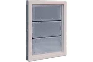IDEAL PET PRODUCTS SINCE 1979 Ideal Pet Products Air Seal Pet Door with Telescoping Frame, Extra Large, 10.25" x 15.75" Flap Size