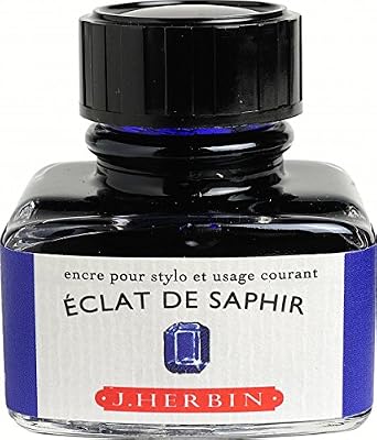 Herbin Georges Lalo Flacon d'encre traditionnelle pour Stylo 30 ml Éclat de Saphir