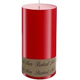 Nice For You Kırmızı B&uuml;y&uuml;k Silindir Mum 7&times;20 cm &ndash; Kokusu Olmayan Blok Mum, Dekoratif & Uzun &Ouml;m&uuml;rl&uuml; Baton Mum, Ev Dekorasyonu 