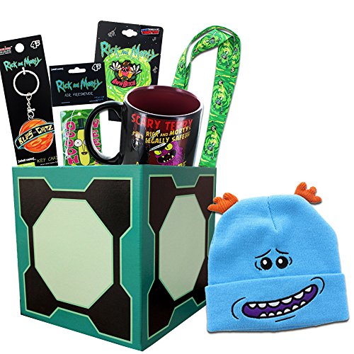 Rick and Morty Gift Box with Embroidered Beanie, Exclusive Pin & More