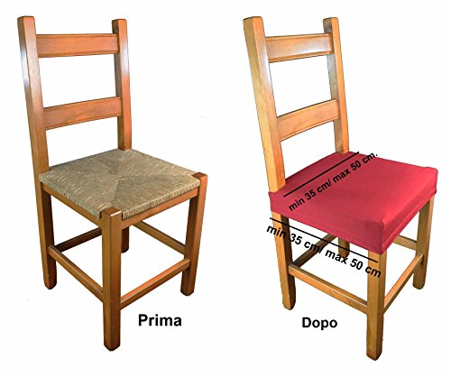 Fleckenabweisend: zwei SITZbezüge für STÜHLE – BLU NAVY – BLAUE NAVY - 3