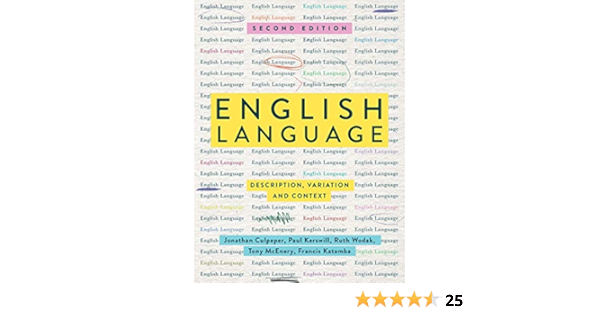 English Language Description Variation And Context Amazon Co Uk Jonathan Culpeper Books