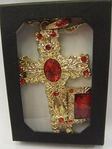 Father Christmas Cross and Ring set ~ Costume Jewelry ~ Medieval ~ Cardinal