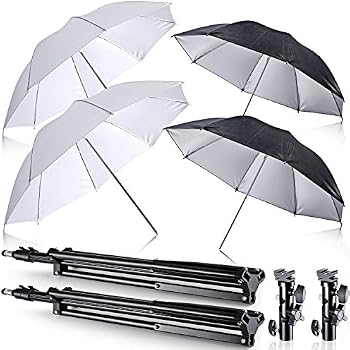 Kit éclairage Studio Photo/vidéo DynaSun W988 - Trépied, Parapluie 84cm, Adaptateurs - Pour Flash Cobra, Lampes E27