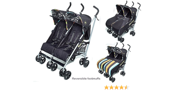 double buggy with footmuff