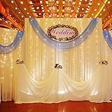 Weihnachtsdeko Fenster LED Vorhang Eiszapfen Lichterkette 300 LEDer innen außen Beleuchtung Dekoration, Warm Weiß - 2