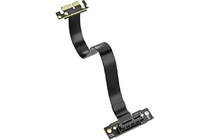 10Gtek PCI-e 3.0 Riser Kabel, X1 till X1, M till F, 90° till 90°, PCIe Extender Jumper för grafik, kabellängd 20 cm, P311MF55