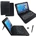 Produktbild Qwertz Tastatur Tablet Tasche für Asus ZenPad Z300C / 25,65 cm / 10.1 " mit Standfunktion - Deutsche Tastenbelegung - 10 Zoll Black Tastatur