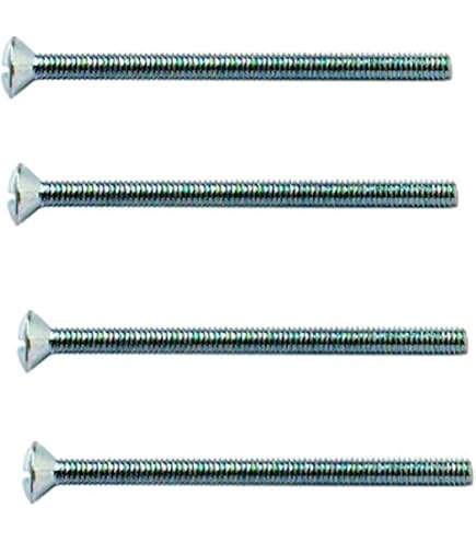 Viti A Testa Piatta Nere Taskar – 10 Pezzi, M3.5 X 40 Mm, Nichelate, Per Prese Elettriche Senza Viti - 2